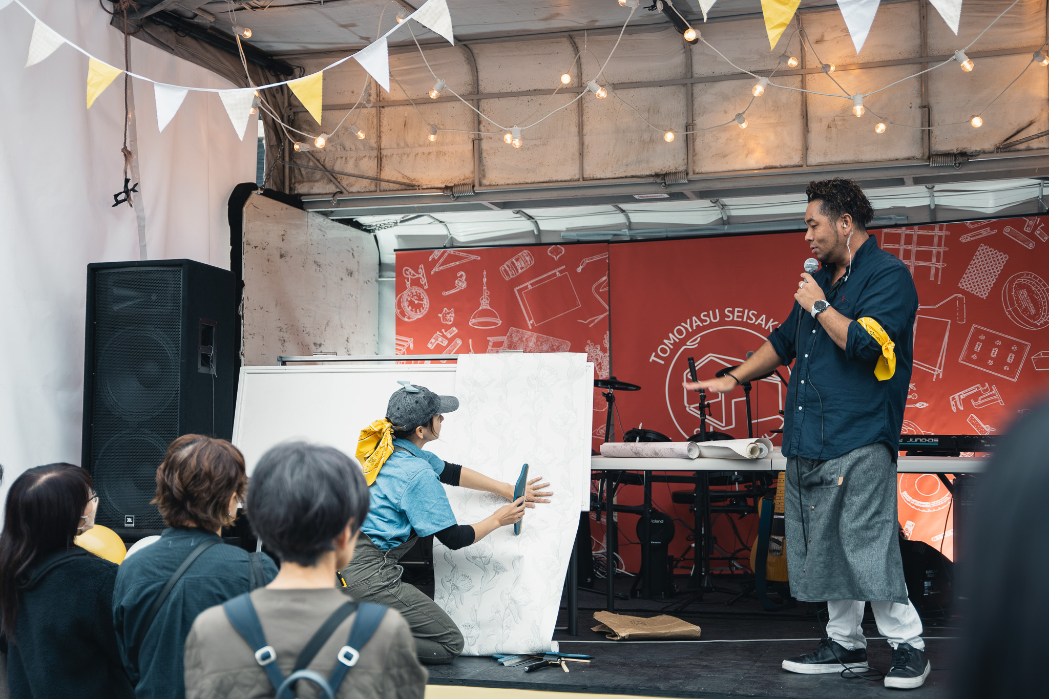 輸入壁紙貼り方実演